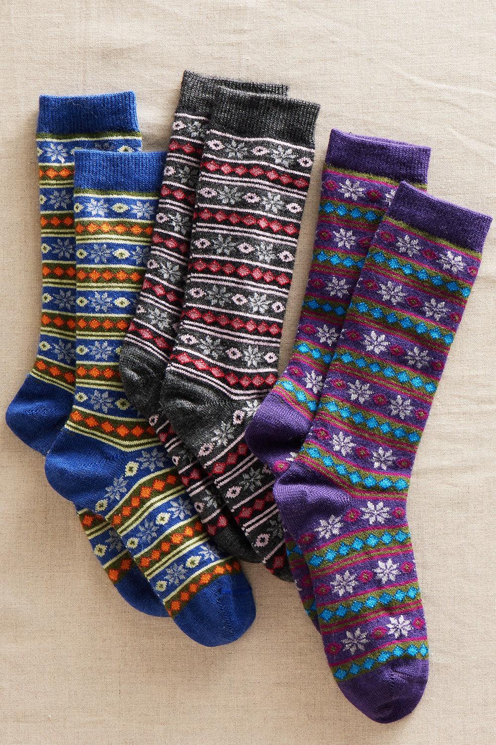 Starry Stripe Alpaca Socks