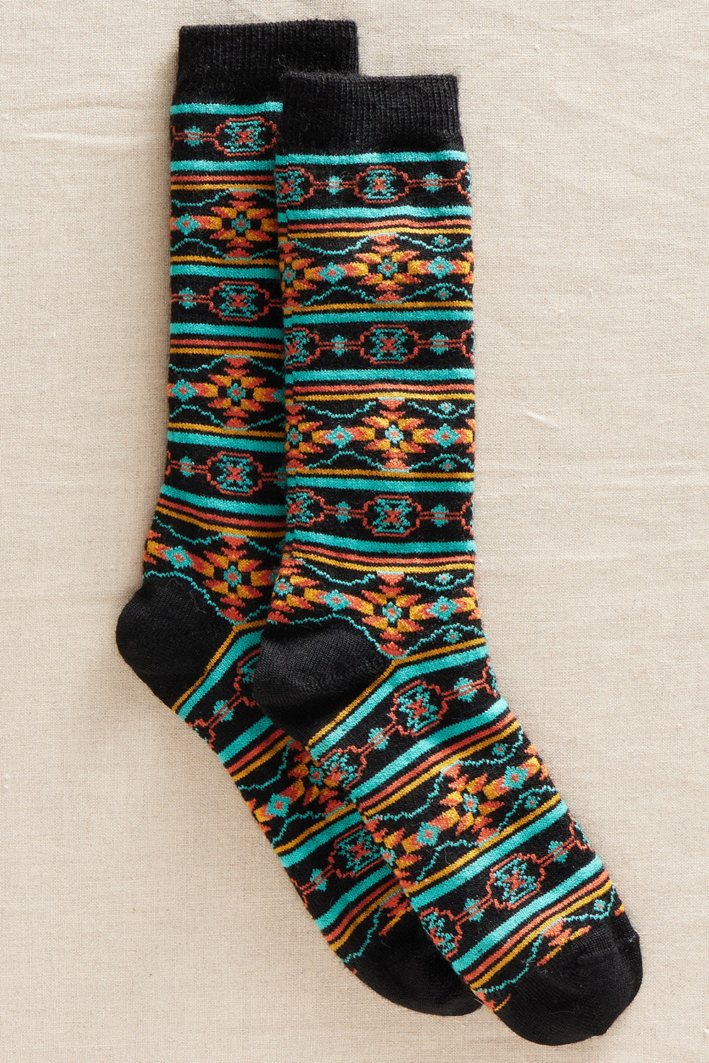 Santa Fe Stripe Alpaca Socks